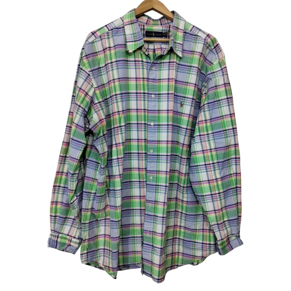Ralph Lauren Men's Oxford Stripes‎ Long Sleeve Button Up Shirt Size 3XLT Multi